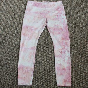 Pink pastel watercolor active leggings size XL